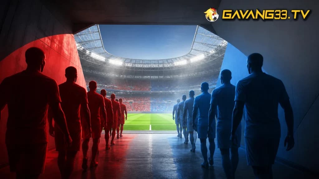 Minh họa Arsenal và Manchester City bước ra sân cho Community Shield 2026 tại Cardiff
