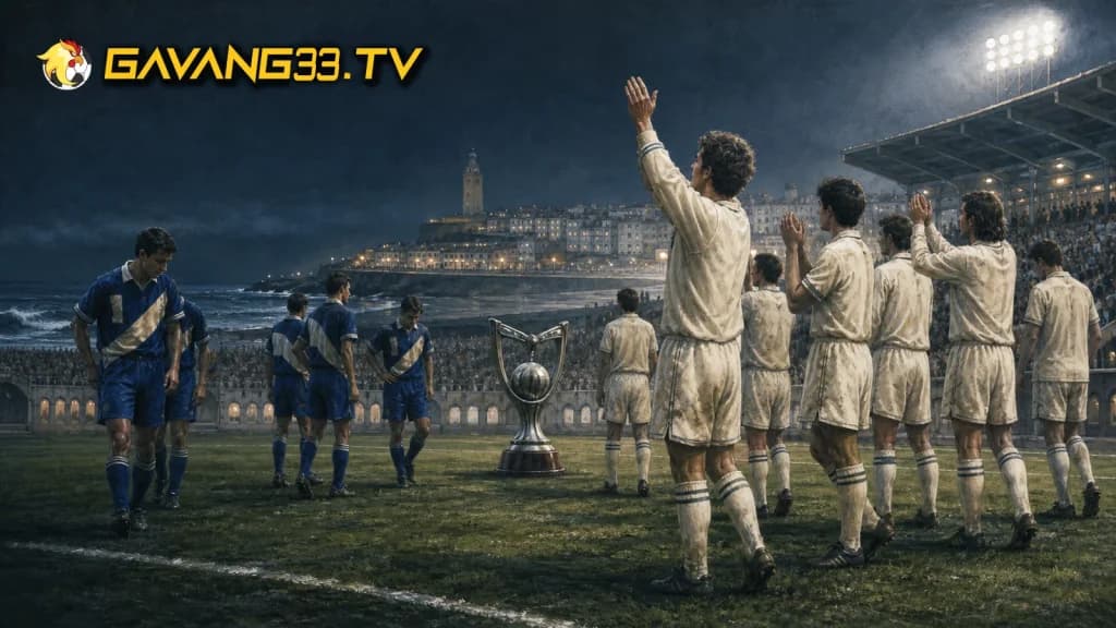 Minh họa Real Madrid thắng Deportivo và đoạt Teresa Herrera Trophy 2026 tại Riazor