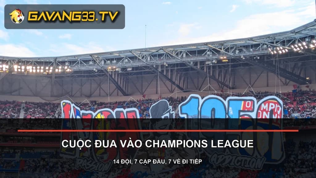 Khán đài Olympique Lyonnais, ảnh tư liệu cho tin Champions League 2026/27 bước vào play-off
