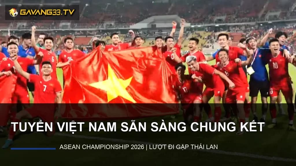 Tuyển Việt Nam ăn mừng danh hiệu ASEAN Championship 2024, có logo website
