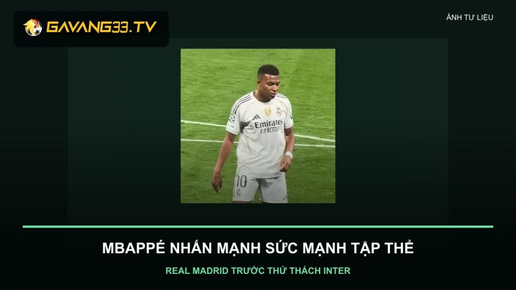 Ảnh tư liệu Kylian Mbappé trong màu áo Real Madrid