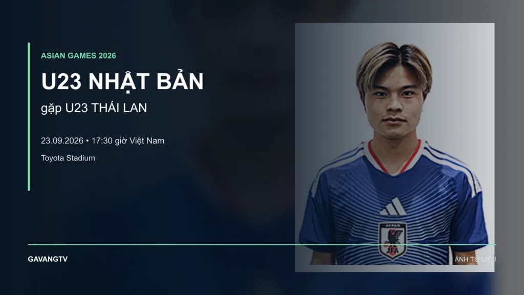 Ảnh tư liệu cầu thủ U23 Nhật Bản Hisatsugu Ishii trong danh sách Asian Games 2026