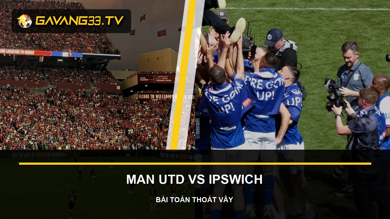 Ảnh tư liệu Manchester United và Ipswich Town trước trận Premier League