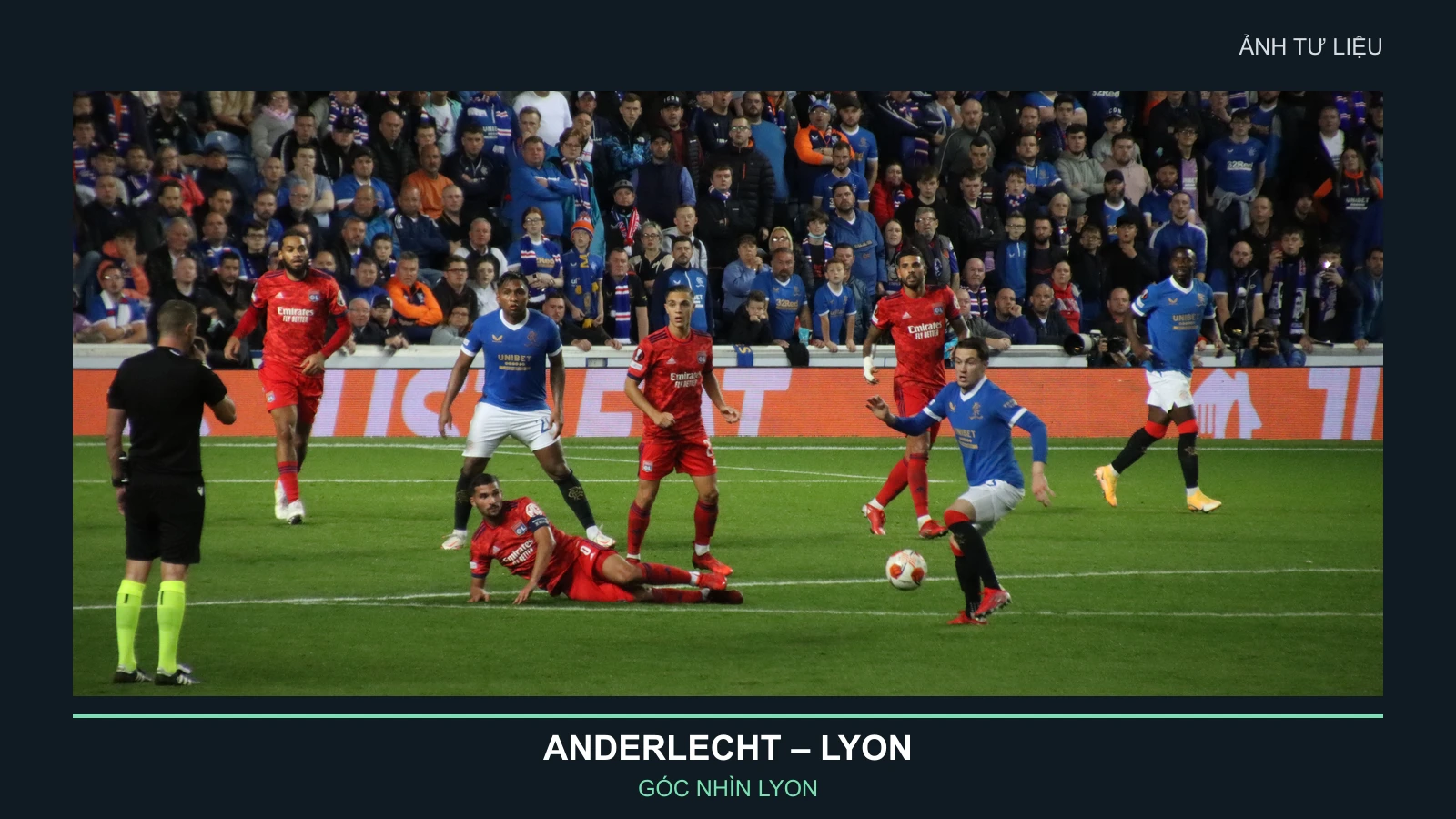 Ảnh tư liệu các cầu thủ Lyon thi đấu tại Europa League