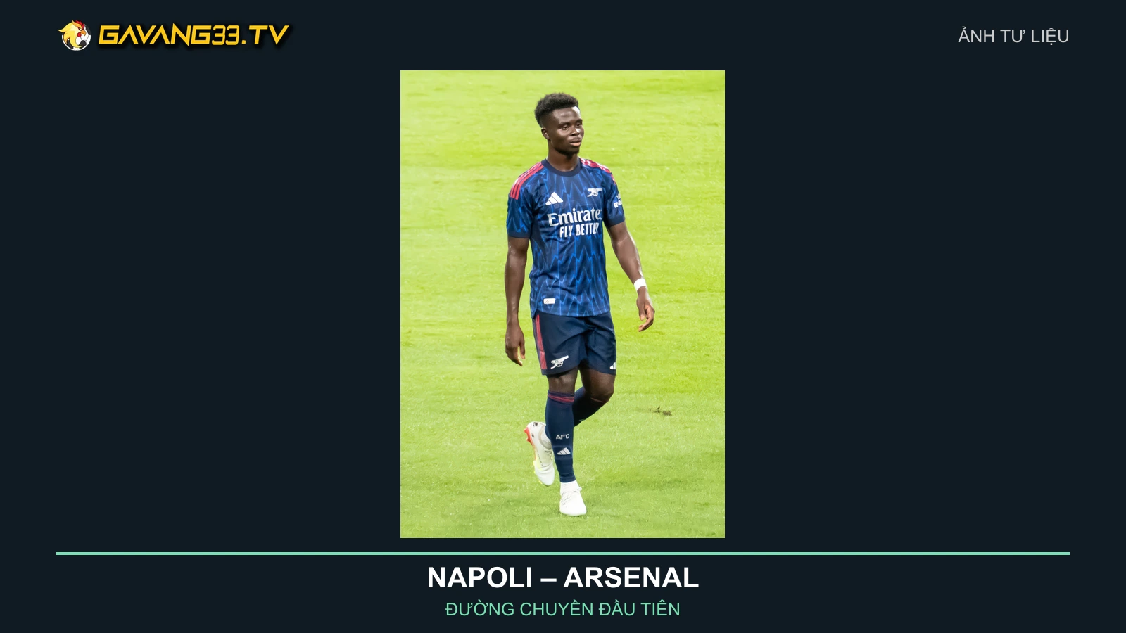 Ảnh tư liệu Bukayo Saka trong màu áo Arsenal