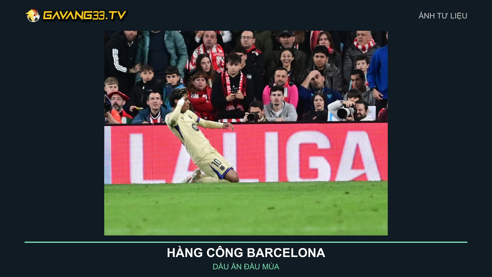 Ảnh tư liệu Lamine Yamal trong màu áo Barcelona